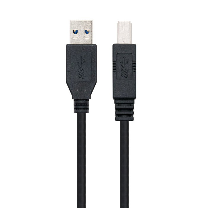 Nanocable Cable USB 3.2 Gen 1 de 2m USB A a USB B Negro Nanocable Cable USB 3.2 Gen 1 de 2m USB A a USB B Negro